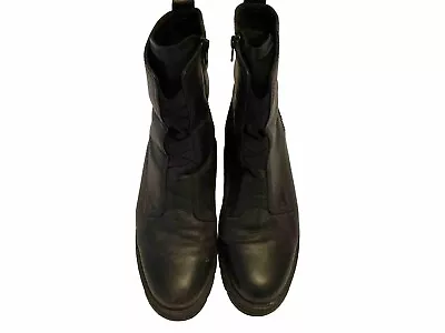 Gabor Ladies Black Leather Biker Boot - Size 6 • £9.99