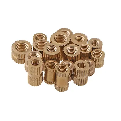 M1.4 M1.6 M2 M2.5 M3 M4 M5 M6 M8 Brass Insert Nut Injection Knurled Threaded Nut • £1.19