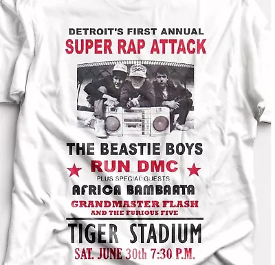 Beastie Boys Run DMC Vintage Tour 1986 Detroit Super Rap Attack Concert S-5XL • $21.99