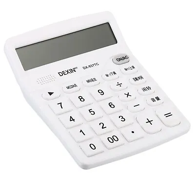 Talking Calculator 12 Digits Large LCD Display Desktop Calculator White • £12.73