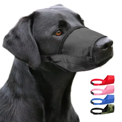 £5.03 • Buy Nylon Quick Fit Dog Mouth Safety Adjustable Anti Bite Chew Bark Puppy Mouth Pink
