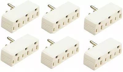 (6) Pass Seymour 697ICC20 15A 125V Ivory Plug In 3 Way Electrical Outlet Adapter • $40.90
