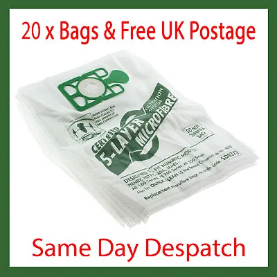 For Numatic Henry Hetty HEPAFLO Hoover Bags Vacuum Cleaner Cloth Hepa Bag X20 • £8.94