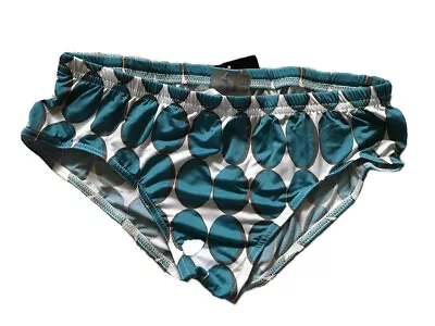 N2n Bodywear Tempest Swim Trunk Blue White Oval Size M Hard To Find Style Ts4 • $59.99