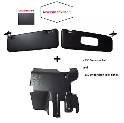 NEW Sun Visor Bmw E30 Convertible / Cabrio  AND   BMW E30 Under Dash Kick Panel • $155