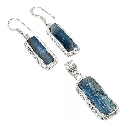 Blue Kyanite Handmade Gemstone 925 Sterling Silver Jewelry Sets V959 • $11.15