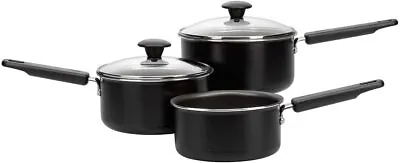 £34.99 • Buy  Prestige Quick & Easy Non-Stick 3 Piece Pan Set Cookware Saucepans Aluminium