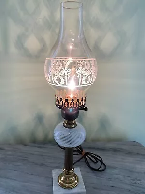 Vintage Candlestick Lamp Marble Base • $35