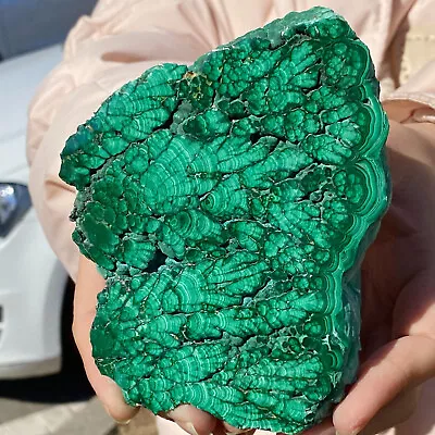 371G  Natural Green Malachite Crystal Block Polished Quartz Pattern Specimen • $0.99