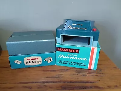 Vintage Hanimex Hanorama Slide Viewer Battery Operated & Slide Case 1960's • $40.50