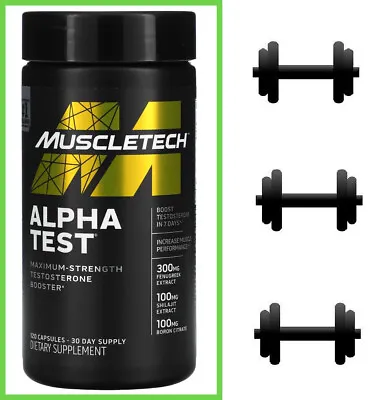 Muscletech Alpha Test 120 Capsules 30 Day Supply EXP: 07/2025 • $33.90