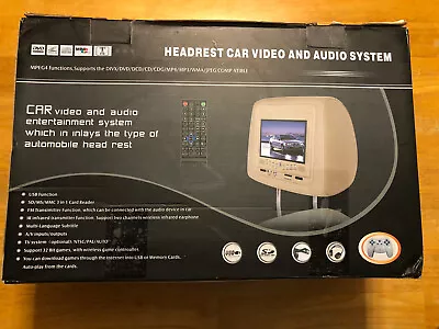 $349.95 • Buy (Two) 7” Headrest Car Video And Audio System (BRAND NEW) Read Description