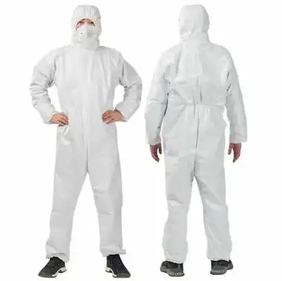 £6.89 • Buy Coverall Overall Suit Elasticated Hood Cuffs Ankles Breathable Decorator Painter