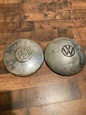 2 Volkswagon Used Hub Caps One 10  One 11  Sold *as Is* See Photos • $12.28