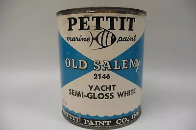 VTG PETTIT Paint Co. Marine #2146 Yacht Semi Gloss White 1qt Boat • $25.50