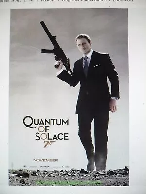 QUANTUM OF SOLACE Orig Rolled DS Advance 1-sh  B / Movie Poster (Daniel Craig) • $30.07