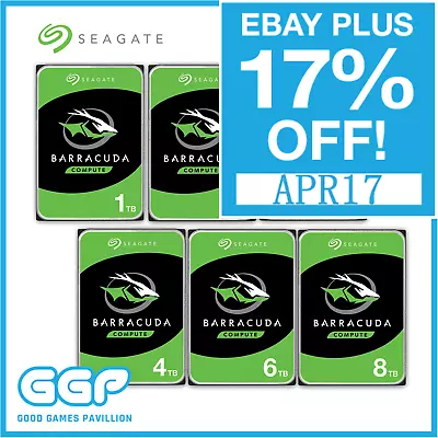 Seagate 1TB 2TB 3TB 4TB 6TB 8TB 3.5  BarraCuda HDD SATA Internal Hard Drive • $118