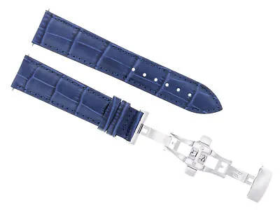 20mm Leather Watch Band Strap For Maurice Lacroix Mp6347 Lc-1008 + Clasp  Blue • $29.95