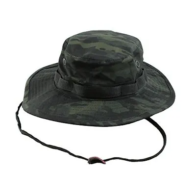 VooDoo Tactical Black Multicam Rip-Stop Cotton Boonie Hat With Chin Strap - 7.25 • $14.80