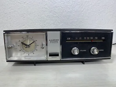 $19.99 • Buy Vintage LLOYD'S Solid State 2 Speaker Clock Radio Model 9J45G-37