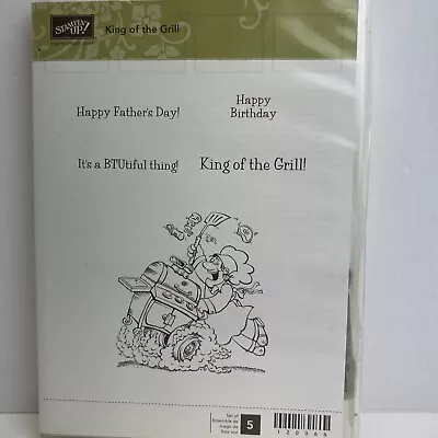 Stampin Up! King Of The Grill Stamp Set BBQ Father's Day Birthday Dad RETIRED • $13.95