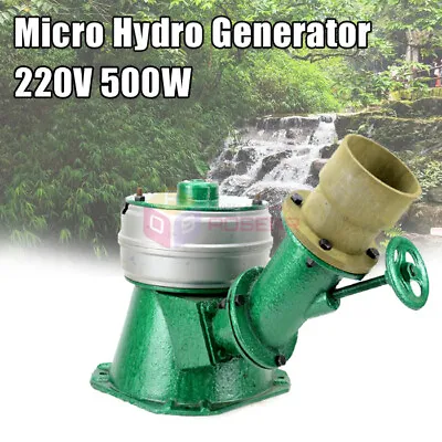 £309.99 • Buy 500W Micro Hydro Water Turbine Generator Hydroelectric Magnet Full Copper Core