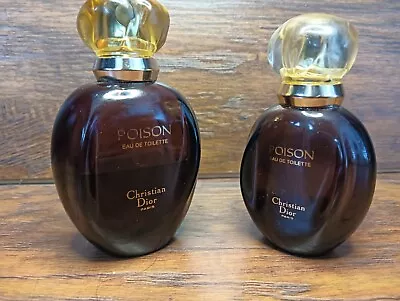Vintage Poison Christian Dior Eau De Toilette Perfume 50ml 1.7 Fl Oz + 30ml 1 Oz • $69