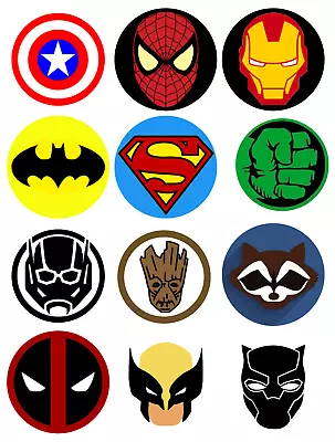 Edible Toppers & Décor For Cakes & Cupcakes -  Marvel Super Hero Themed • £2.75