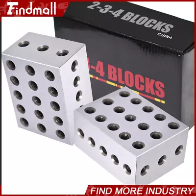 Ultra Precision 1 Matched Pair 2-3-4 Blocks 23 Holes .0002  Precision New • $45.45