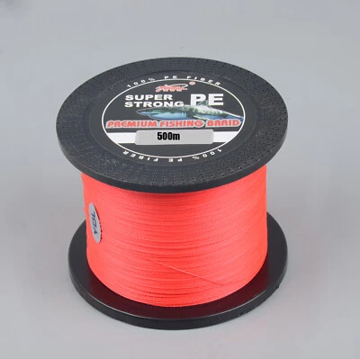 PE Braid Fishing Line Abrasion Resistant 20 30 40 45 50 60 70 80 85LB 500M RED • $24.69