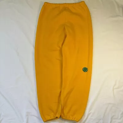 Vintage Russell Blank Yellow Cotton Blend Sweatpants Joggers M • $25.55