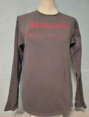 Metallica Kill 'Em All Graphic Print Long-Sleeve T-Shirt Women's Medium Bravado • $17.40