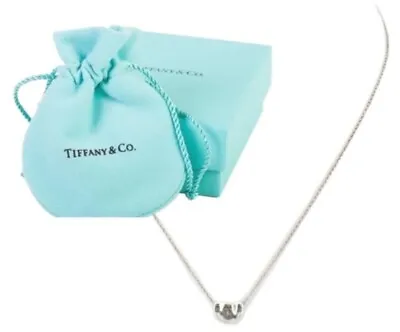 Tiffany & Co. Elsa Peretti 16 In Necklace With 9 Mm Bean Pendant 925 Sterling... • $117.99