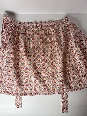 Vintage Half Apron Pink Flowers Retro 50’s-60’s Work Every Day Granny Core • $18