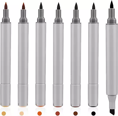 6 Pack Dual Tip Leather Dye Marker Pens Leather Touch Up Pen Shoe Marker Leather • $13.98