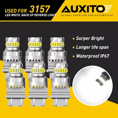 AUXITO 3157 3156 3057 4157 LED Reverse Brake Turn Signal Light Bulb 6500K White • $23.99