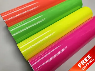Fluorescent Vinyl Wrap Car Styling Glossy Sticker Self Adhesive Styling Motorcy • $26.76
