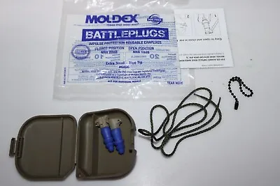 NEW Moldex 6496 BattlePlugs Shooting Ear Plugs Blue Extra Small  Free Shipping! • $11.99