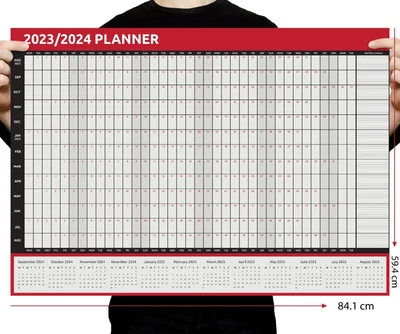£3.49 • Buy 2023 - 2024 Academic Full Year Wall Planner Calendar Home Office Work AUG-AUG
