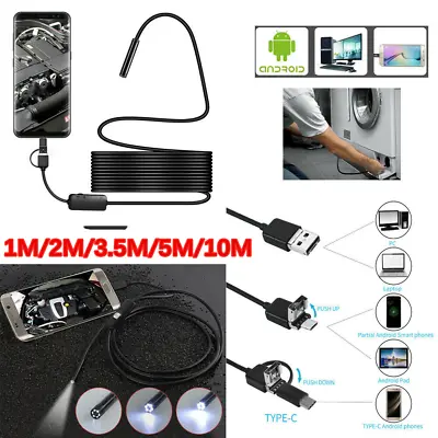 1-10M Waterproof USB Endoscope Borescope Inspection HD Camera For Android Phone  • £7.60