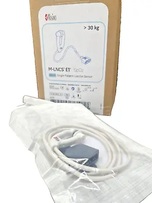 -BOX Of 10- Masimo LNCS E1 ADULT SpO2 Single Patient Use Ear Sensor  30kg 2918 • $69.99