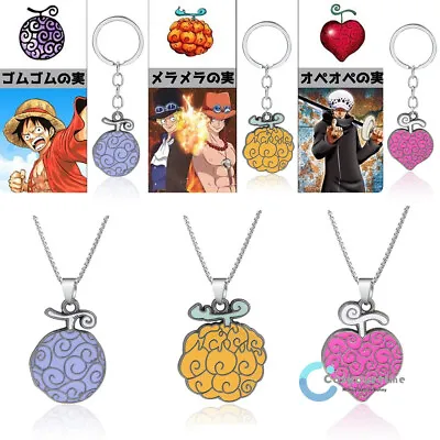 $9.29 • Buy Anime One Piece Cosplay Devil Nut Fruit Earring Necklace Pendant Accessory Gift