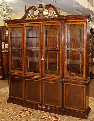 Flame Mahogany Heritage Heirlooms Drexel Bookcase China Cabinet Breakfront • $2950