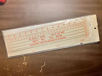 Vintage Dritz See-Thru Dressmakers Ruler 15x4  Transparent Plastic Sewing Tool • $7.99