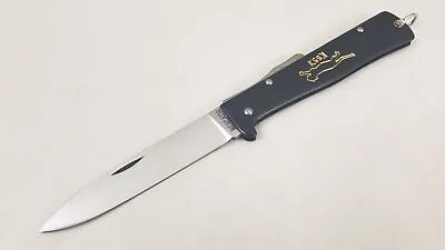 Otter-Messer Mercator German Made Black Cat Carbon Steel Lockback Folding Knife  • $39.95