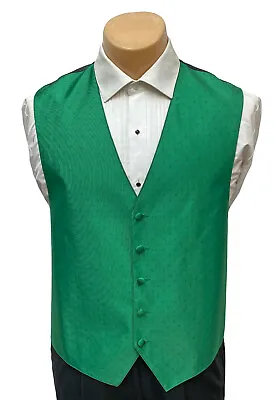 Men's Ralph Lauren Kelly Green Tuxedo Vest Wedding Prom Groom Cruise Large L • $13.45