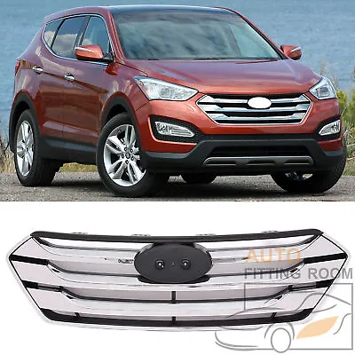 For 2013-2016 Hyundai Santa Fe Sport Chrome Front Grille Assembly Bumper Grill • $35.58
