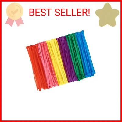 600pcs (100 Per Color) Small Colored Zip Ties 4 Inch Multi-Color Zip Wire Tie Fo • $10.75