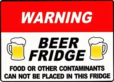 Warning Beer Fridge Novelty Refrigerator Magnet Perfect For Man Cave NEW! • $7.79
