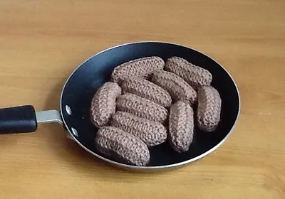 Hand Knitted Sausages  X 10 - Toy Food • £3.75